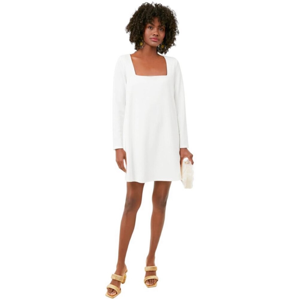 Tuckernuck White Middleton Mini Dress Size XS Square neck Long sleeve